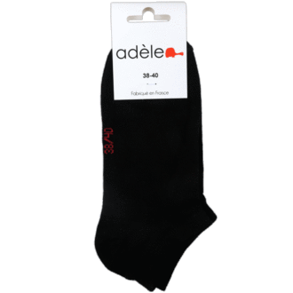 Socquettes coton bio Noir