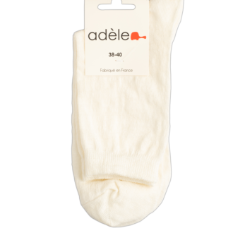 chaussettes courtes lin bio blanc