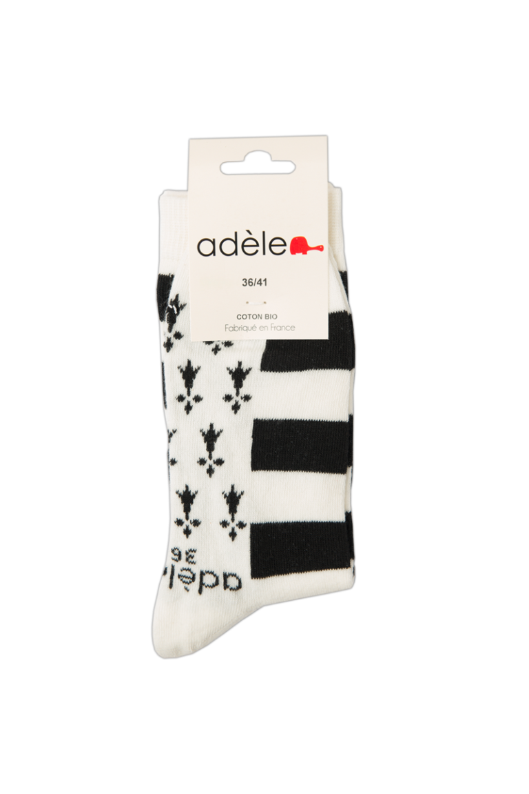 Chaussettes bretonnes Gwen ha Du