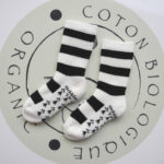 Chaussettes bouclettes "Gwen ha Du" bébé en coton bio