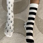 Chaussettes  bretonnes dépareillées Gwen ha Du
