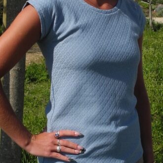 Manches courtes coton bio Bleu