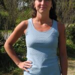 Débardeur coton bio Bleu