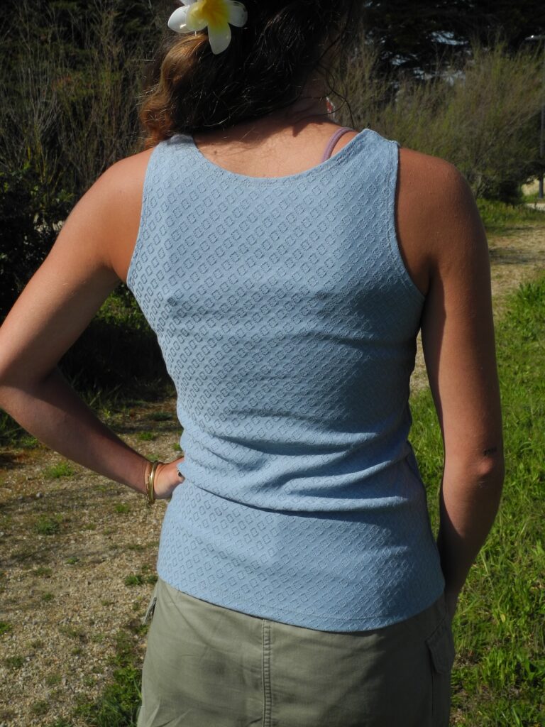 Débardeur coton bio Bleu – Image 2