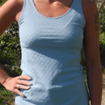 Débardeur coton bio Bleu