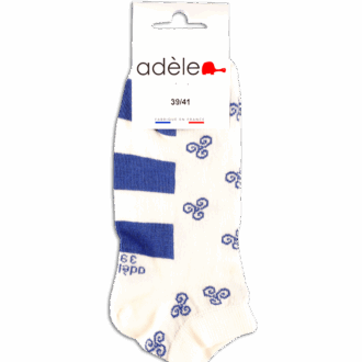 Socquettes Triskell bleu