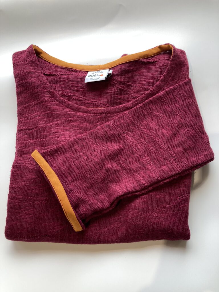 Manches 3/4 coton bio Framboise