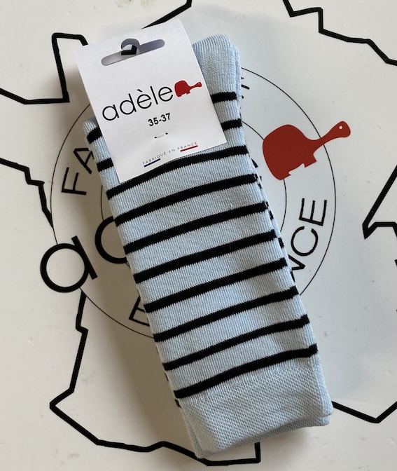 bouclettes bio Marinière bleu ciel