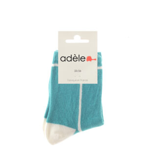 Chaussettes enfant turquoise