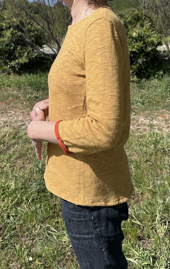Manches 3/4 Jaune ocré – Image 4